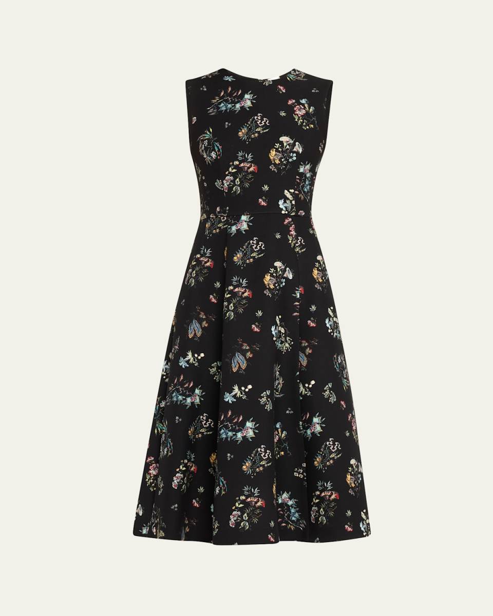 Eloise Floral-Print Sleeveless Midi Dress